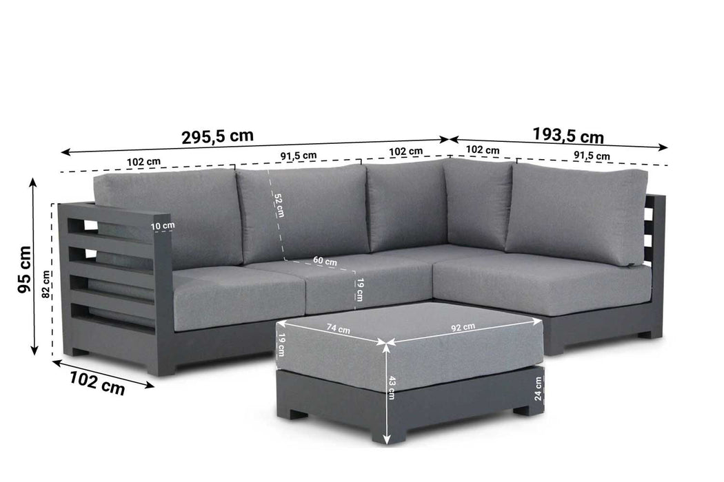 Santika Phantom hoek loungeset 5-delig - 13855