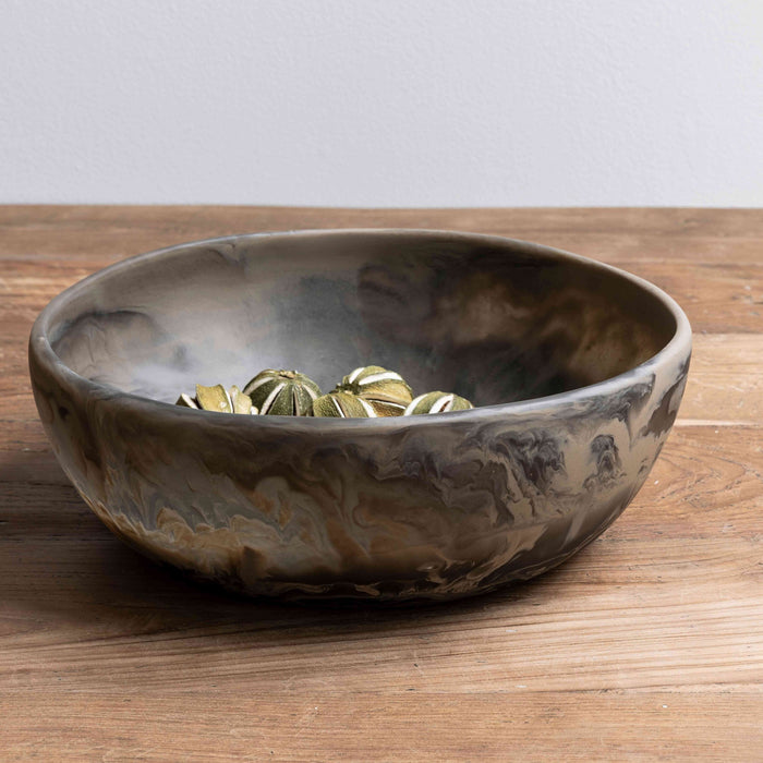 MUST Living schaal Rafael, Ø33 cm - Zwart en Bruin
