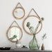 MUST Living Spiegel San Jose Rotan, Set van 3 stuks - Naturel - Rond