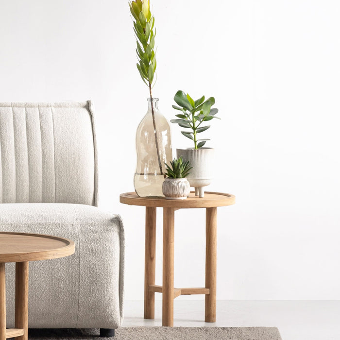 DTP Home Ronde Bijzettafel Forte Teakhout, 40cm - Bruin
