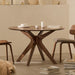 Kave Home Ronde Eettafel Naanim Walnoot en rubberhout, 120cm