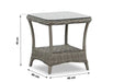 Garden Collections New Castle Bijzettafel met glasplaat