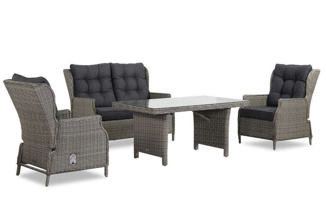 Garden Collections New Castle stoel-bank loungeset 4-delig - 6888