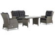Garden Collections New Castle stoel-bank loungeset 4-delig - 6888