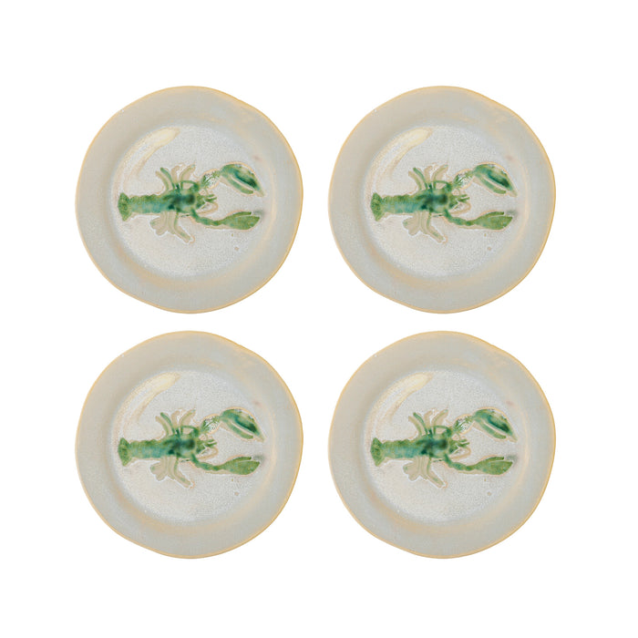 Bloomingville Bord Hadden Kreeft, Set van 4 stuks - Groen