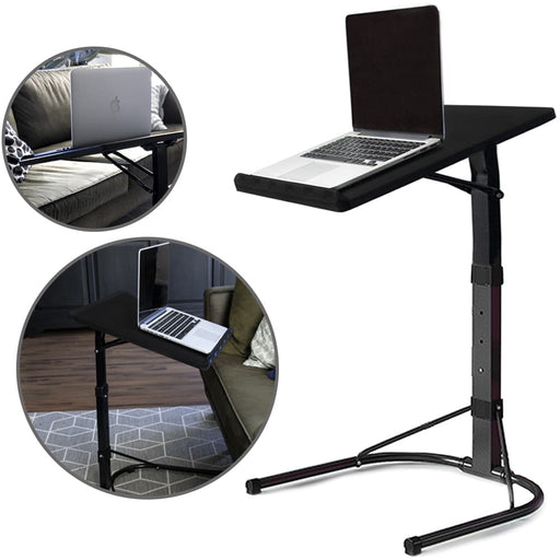 QUVIO Bijzettafel laptop - Hoogte verstelbaar - Zwart