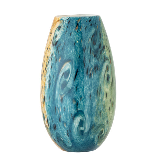 Bloomingville Vaas Kalian Glas, 30cm hoog - Blauw - ThatLyfeStyle
