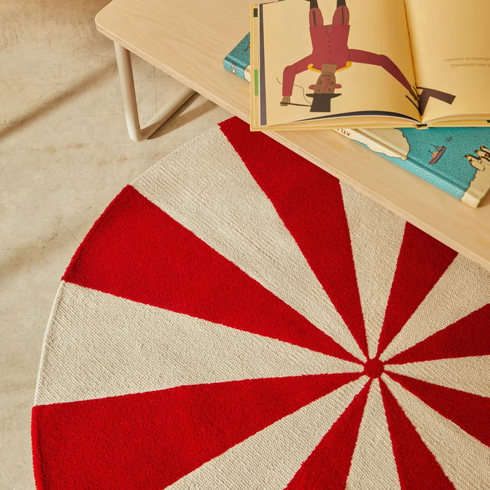Kave Home Rond Vloerkleed Wirla 100cm - Kleurrijk,Rood