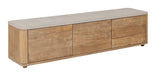DTP Home TV-meubel Nova Teakhout en travertin, 170cm - NATUREL