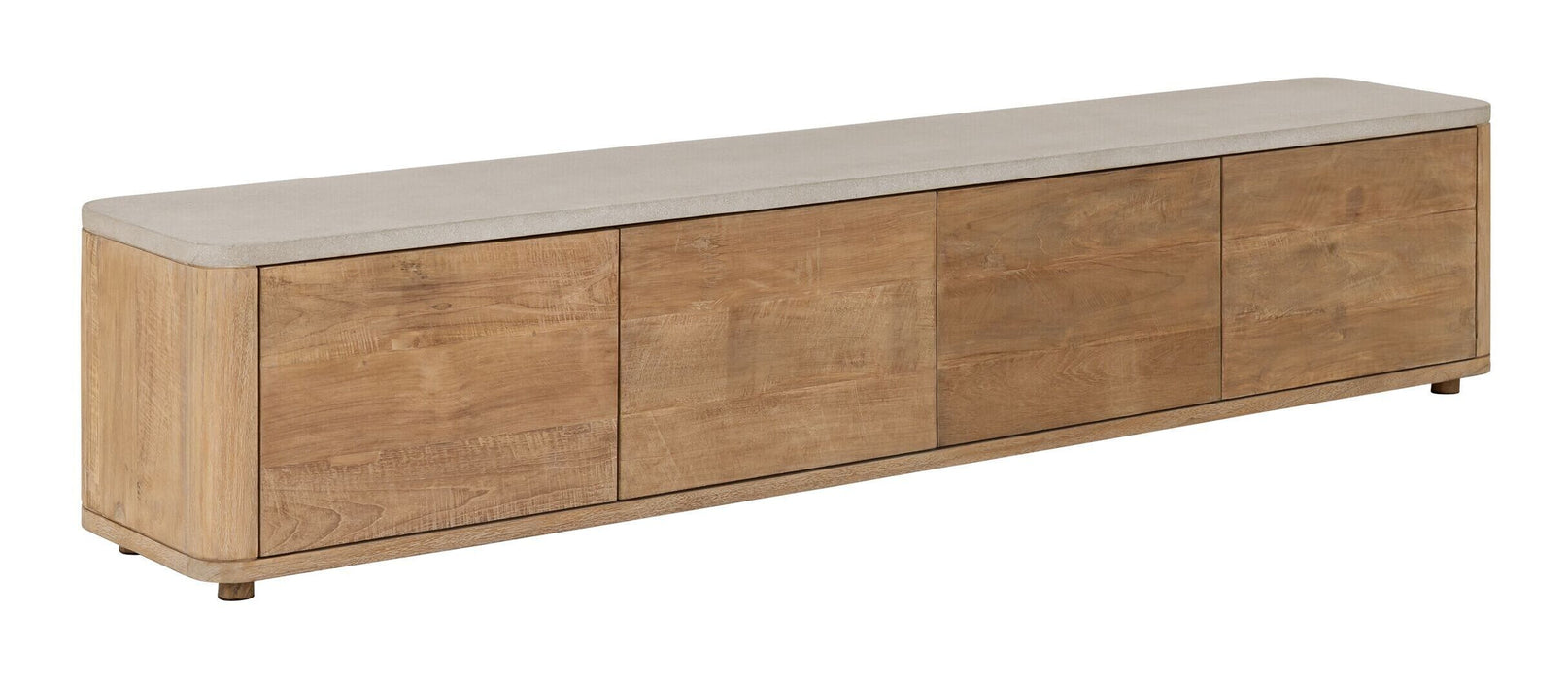 DTP Home TV-meubel Nova Teakhout en travertin, 210cm - NATUREL