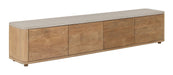 DTP Home TV-meubel Nova Teakhout en travertin, 210cm - NATUREL