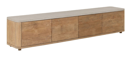DTP Home TV-meubel Nova Teakhout en travertin, 210cm - NATUREL