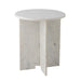 Bloomingville Ronde Bijzettafel Jasmia Marmer 46cm - Wit