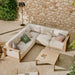 Kave Home 5-zits Loungebank Ambra Acaciahout - Beige