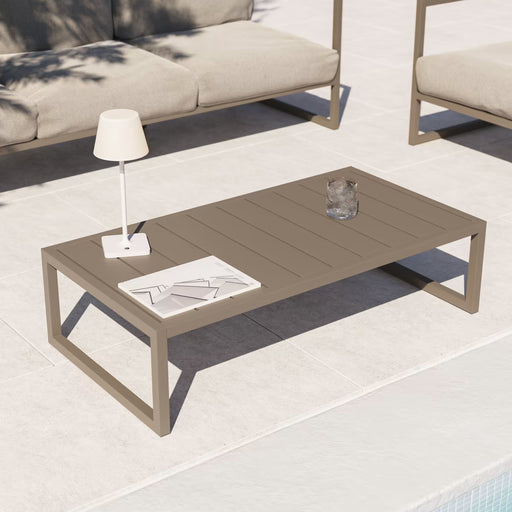 Kave Home Outdoor Salontafel Comova 114 x 60cm - Donkergroen