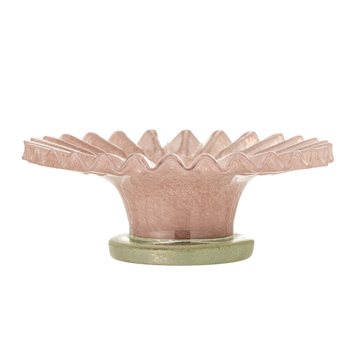 Bloomingville Schaal Garnet Glas, 29cm - Roze