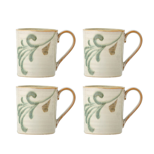 Bloomingville Mok Bethany Set van 4 stuks - Beige/Groen - ThatLyfeStyle