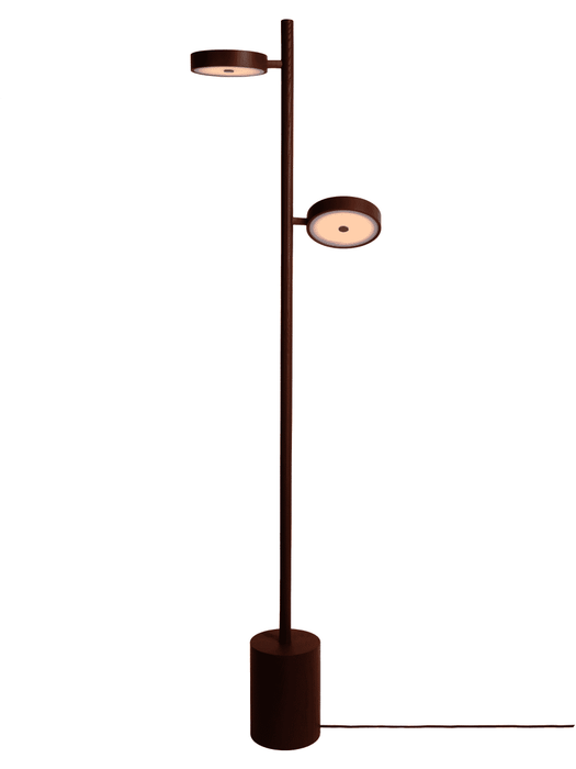 GOOD&MOJO Vloerlamp Okinawa Essenhout, 2-lamps - Bruin