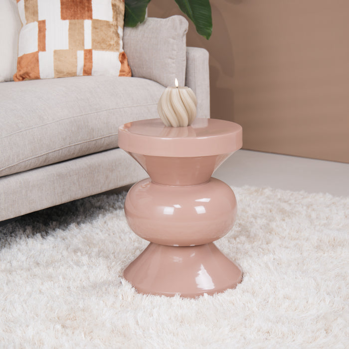 Brix Ronde Bijzettafel Ole 36cm - Vintage Roze