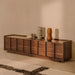 Kave Home TV-meubel Onix Notenfineer, 200cm - Bruin - Japandi