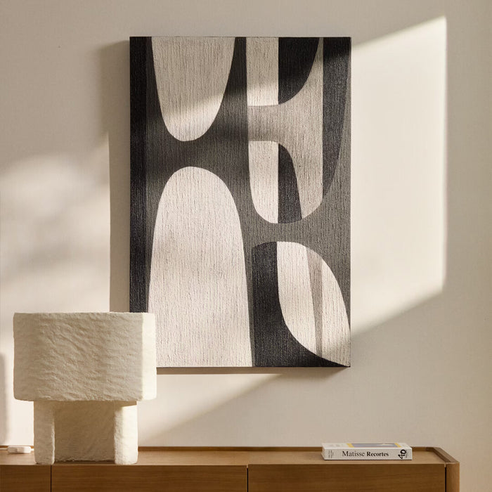 Kave Home Schilderij Onure 90 x 60cm - Zwart - ThatLyfeStyle