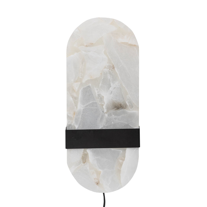 Bloomingville Wandlamp Taco Alabaster natuursteen, 38cm hoog - Wit