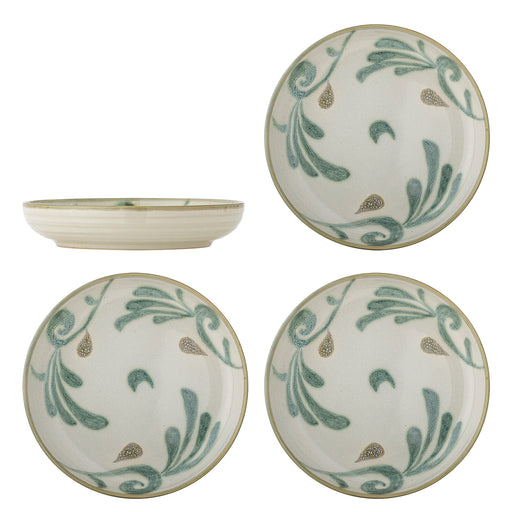 Bloomingville Bord Bethany Set van 4 stuks, 20cm - Beige/Groen