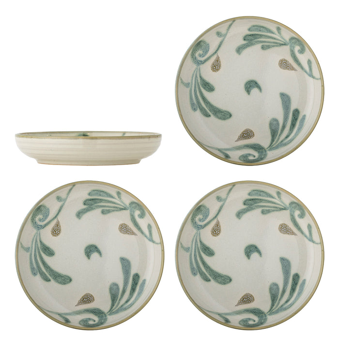 Bloomingville Bord Bethany Set van 4 stuks, 20cm - Beige/Groen