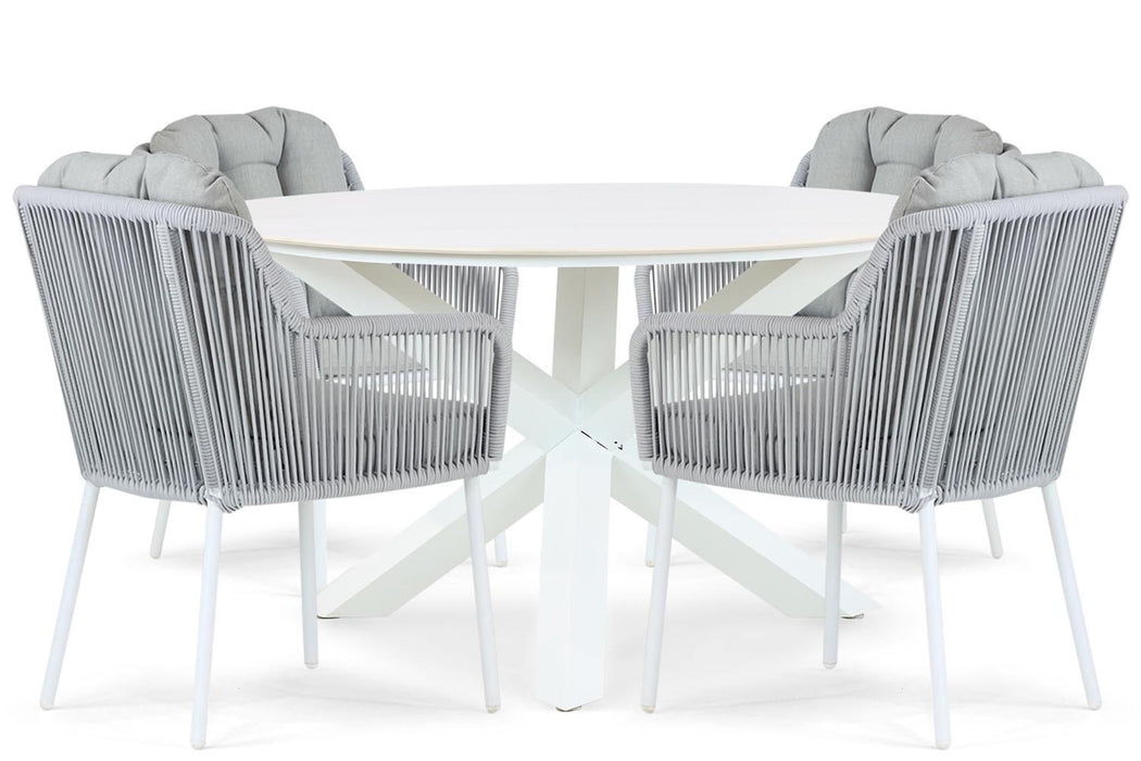 Santika Tendenza/Orino 130 cm dining tuinset 5-delig - 21312