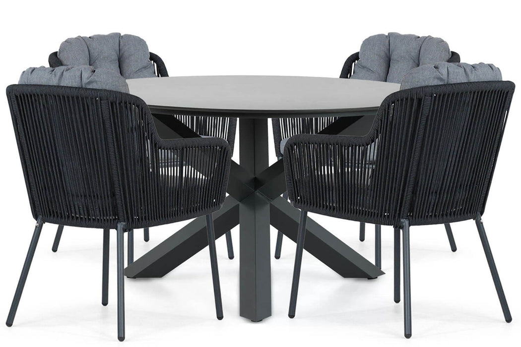 Santika Tendenza/Orino 130 cm dining tuinset 5-delig - 21608
