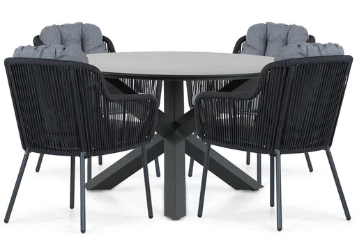 Santika Tendenza/Orino 130 cm dining tuinset 5-delig - 21608