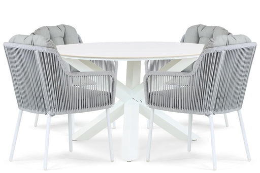 Santika Tendenza/Orino 130 cm dining tuinset 5-delig - 21312