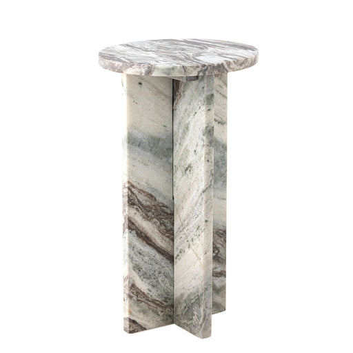 Bloomingville Ronde Bijzettafel Jasmia Marmer, 30cm - Naturel - ThatLyfeStyle