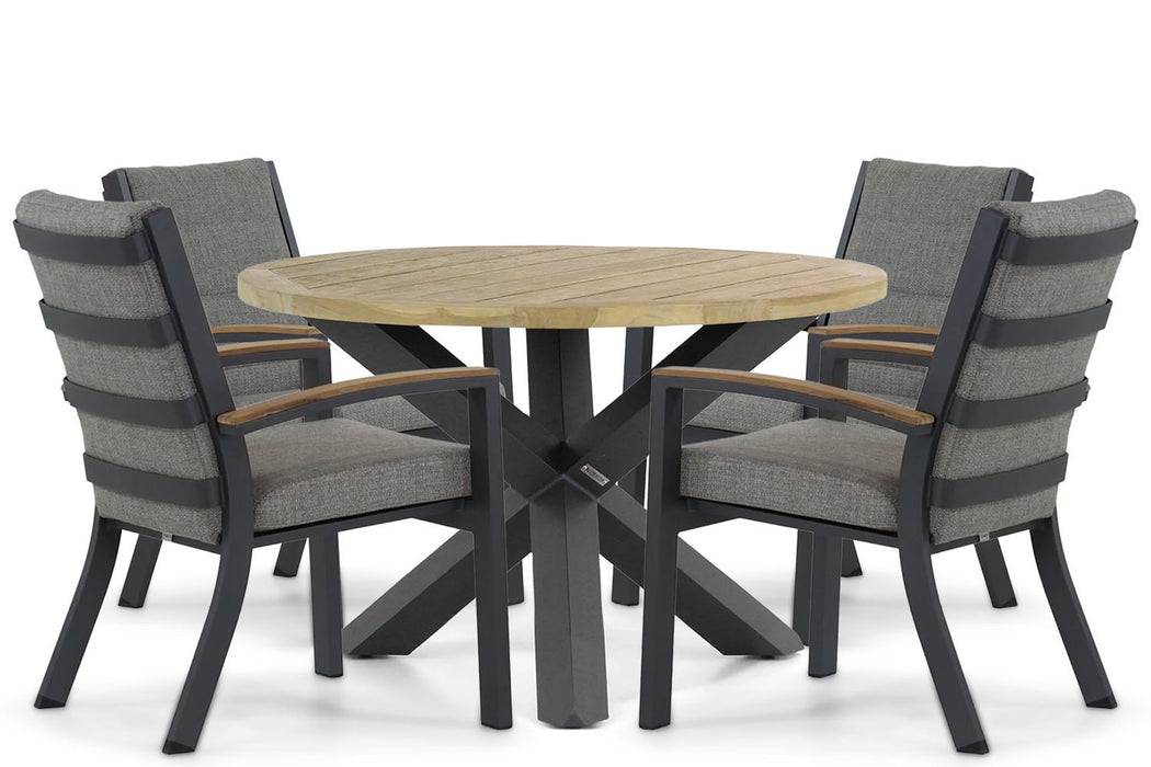 Osmen Midura/Rockville 120 cm dining tuinset 5-delig