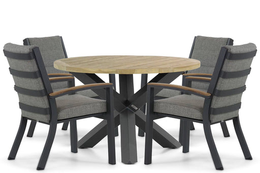 Osmen Midura/Rockville 120 cm dining tuinset 5-delig