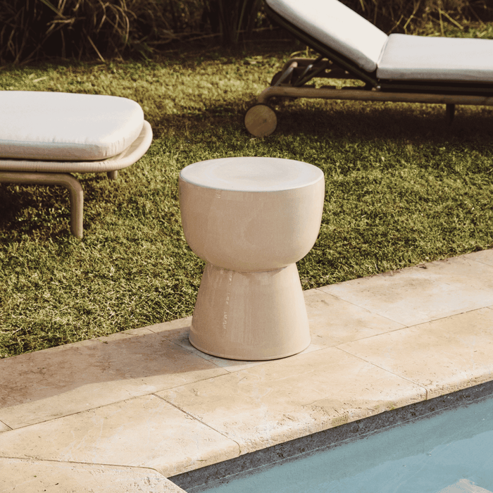 Kave Home Outdoor Bijzettafel Mesquida 36cm - Beige
