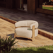 Kave Home Outdoor Fauteuil Granite Chenille en teakhout - Beige