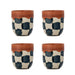 Bloomingville Mok Check Set van 4 stuks - Meerkleurig