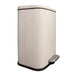 QUVIO Prullenbak 13 L - Rechthoekig afgerond - Metaal - Beige