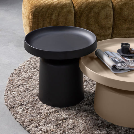 WOOOD Ronde Bijzettafel Peer 49cm - Zwart