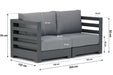 Santika Phantom lounge tuinbank 2-delig - 13851