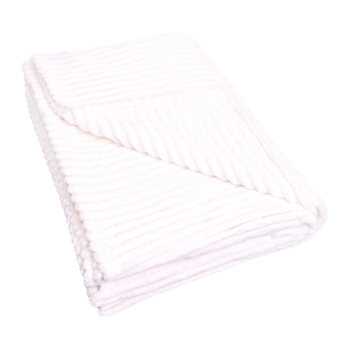 QUVIO Beige plaid – Polyester – 200×230 cm – Beige - ThatLyfeStyle