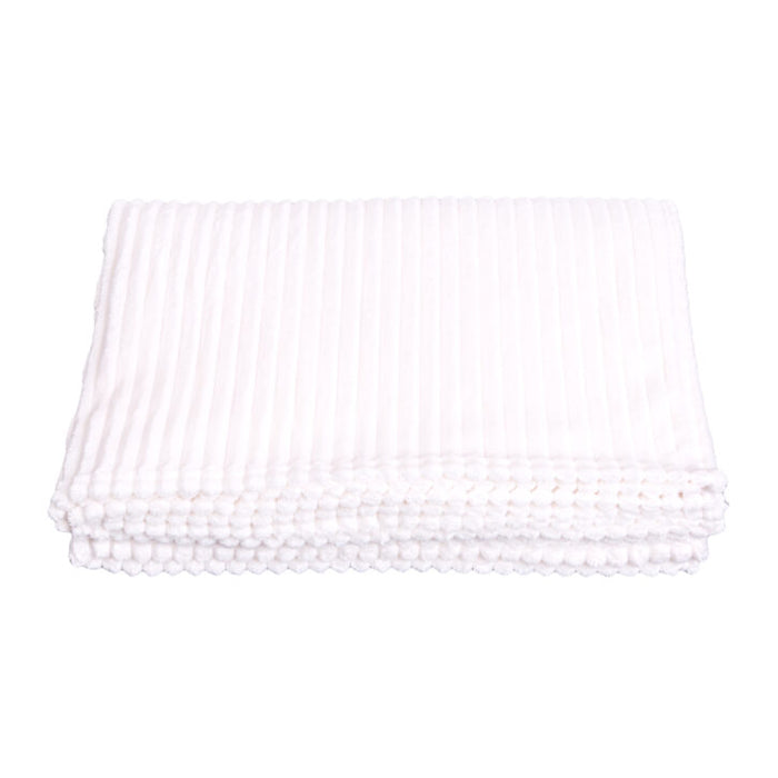 QUVIO Beige plaid – Polyester – 200×230 cm – Beige - ThatLyfeStyle
