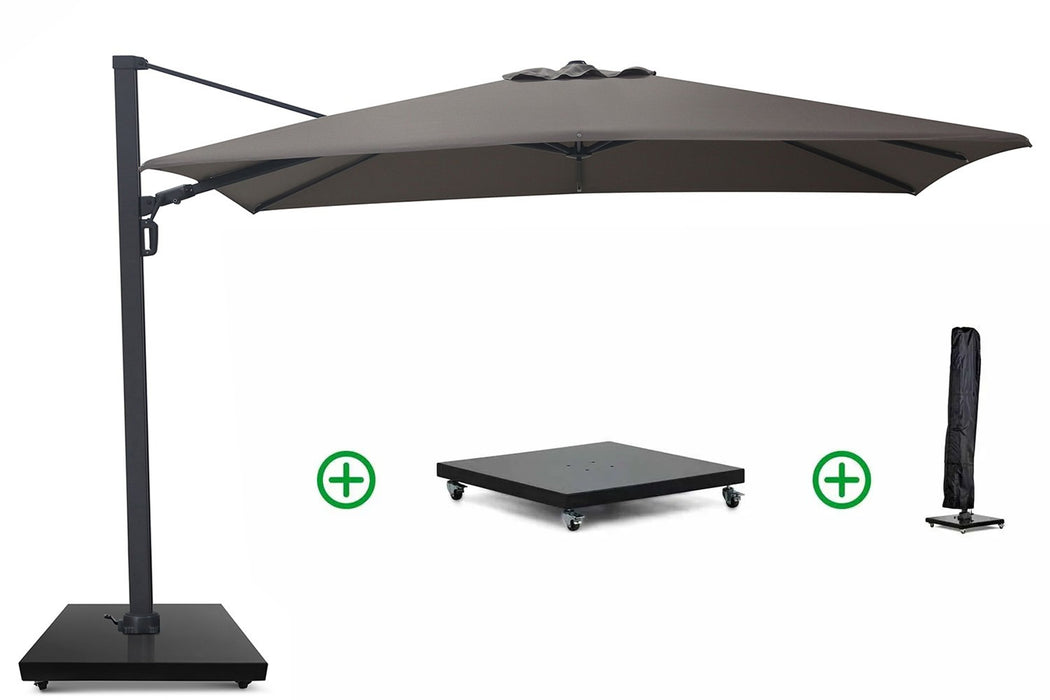 Camello Luna zweefparasol 2.6x3.5m Desert (incl. voet en hoes)