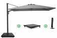 Camello Luna zweefparasol 2.6x3.5m Contrete (incl. voet en hoes)