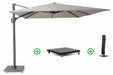 Platinum Challenger zweefparasol 3.5x3.5m T1 premium (incl. voet en hoes) manhattan