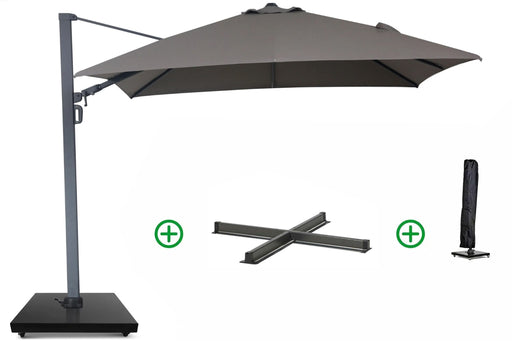 Camello Luna zweefparasol 3x3m S2 Excellent (incl. kruisvoet) Desert (zand/taupe)
