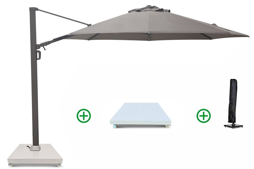 Camello Luna zweefparasol 3.5m S2 Excellent (incl. voet en hoes)
