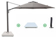 Camello Luna zweefparasol 3.5m S2 Excellent (incl. voet en hoes)