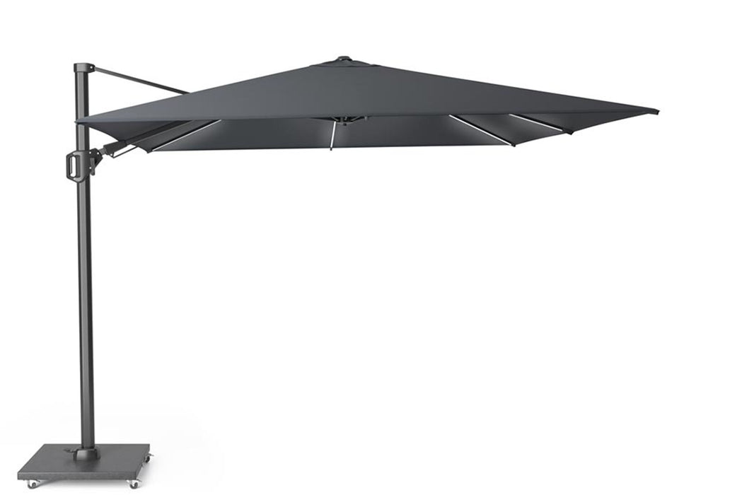 Platinum Challenger zweefparasol T2 3x3m (excl. voet) anthtracie GLOW